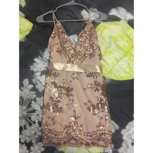 Rosegold mini dress